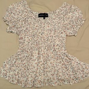 Floral Peplum Style Shirt